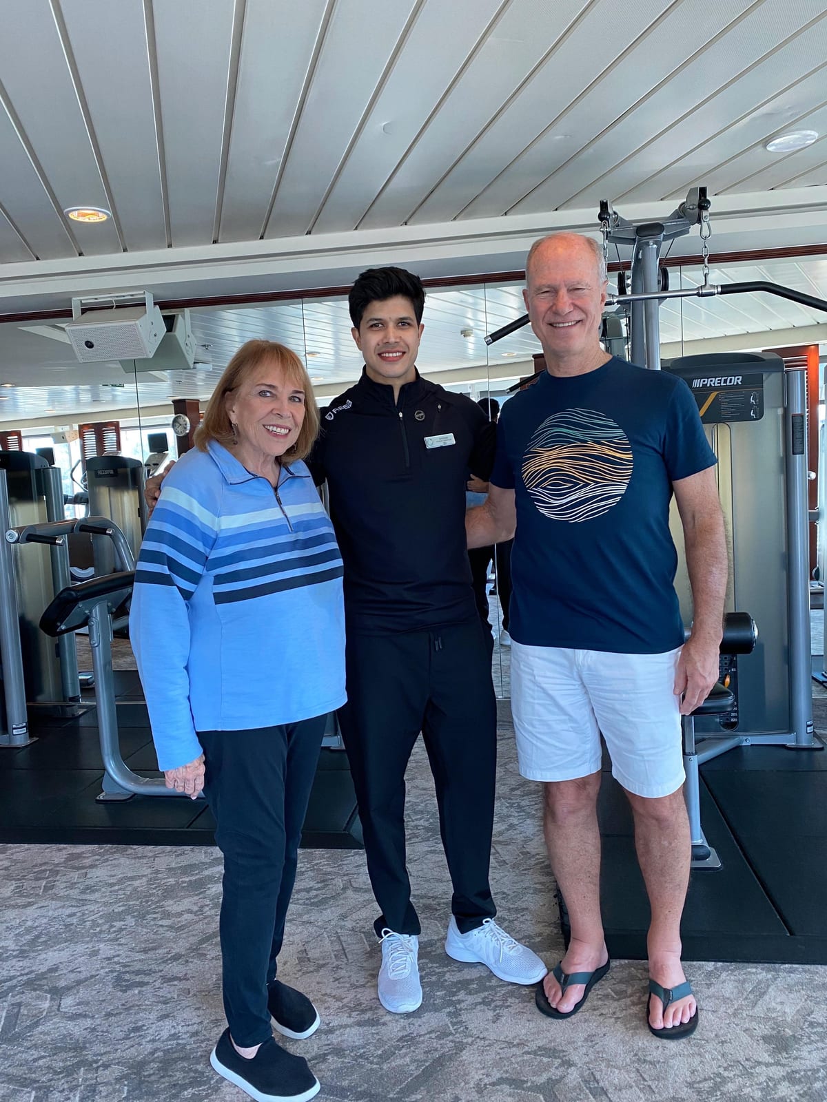 Bassam Mallick — Meeting clients in the fitness centre