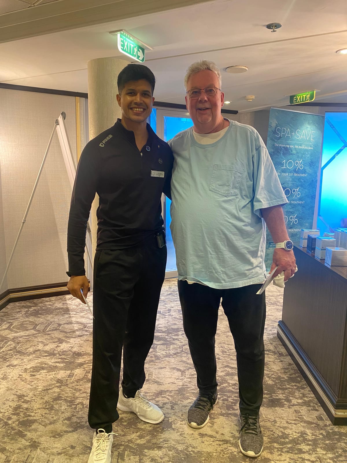 Bassam Mallick — Connecting with a guest near the spa